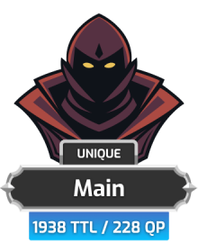 Main | TTL: 1938 | CL: 105 | QP: 228 [93M XP + MORE!]