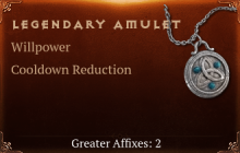 Legendary Amulet[WILL(Greater),CDR(Greater)]