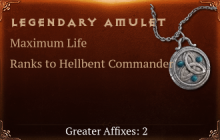 Legendary Amulet[MAX LF(Greater),Hellbent Comm(Greater)]