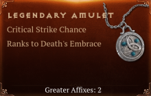 Legendary Amulet[CSC(Greater),Death's Embrace(Greater)]