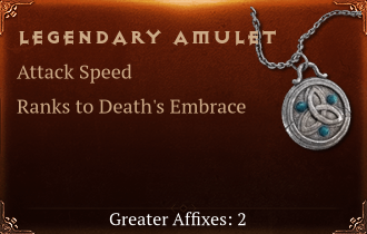 Legendary Amulet[IAS(Greater),Death's Embrace(Greater)]