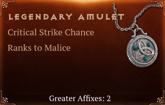 Legendary Amulet[CSC(Greater),Malice(Greater)]