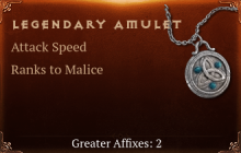 Legendary Amulet[IAS(Greater),Malice(Greater)]