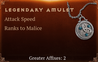 Legendary Amulet[IAS(Greater),Malice(Greater)]