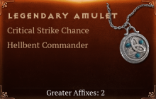 Legendary Amulet[Crit(Greater),HellbentCommander(Greater)]