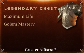 Legendary Chest[Life(Greater),Golem(Greater)]