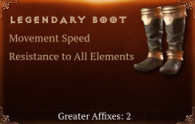 Legendary Boot[MS(Greater),ResistAll(Greater)]