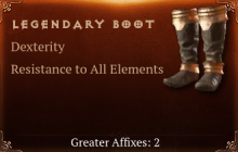 Legendary Boot[DEX(Greater),ResistAll(Greater)]