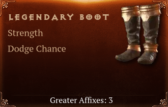 Legendary Boot[STR(Greater),Dodge(Greater),ResistAll(Greater)]