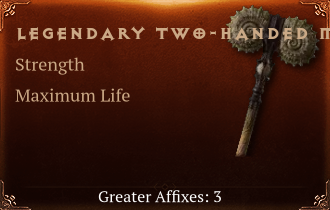 Legendary Two-Handed Maces[STR(Greater),Life(Greater),DMG_Vulnerable(Greater)]