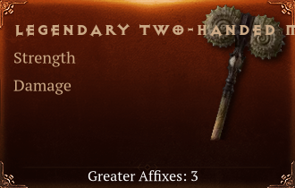 Legendary Two-Handed Maces[STR(Greater),DMG(Greater),DMG_Vulnerable(Greater)]