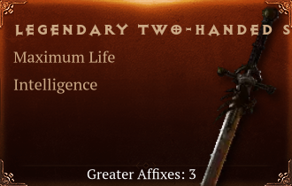 Legendary Two-Handed Swords[Life(Greater),INT(Greater),DMG_Vulnerable(Greater)]