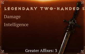 Legendary Two-Handed Swords[DMG(Greater),INT(Greater),DMG_Vulnerable(Greater)]