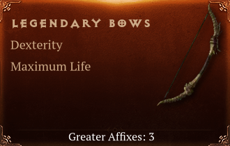 Legendary Bows[DEX(Greater),Life(Greater),DMG_Crit(Greater)]