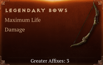 Legendary Bows[Life(Greater),DMG(Greater),DMG_Vulnerable(Greater)]