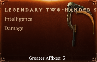 Legendary Two-Handed Scythes[INT(Greater),DMG(Greater),DMG_Vulnerable(Greater)]