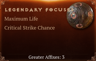 Legendary Focuses[Life(Greater),Crit(Greater),CDR(Greater)]