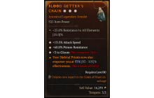 Legendary Amulet[Necromancer | *3 Gloom | *13.5 ATKSPD | *60 PR]
