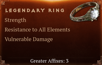 Legendary Ring[STR(Greater),ResistAll(Greater),DMG_Vulnerable(Greater)]