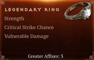 Legendary Ring[STR(Greater),Crit(Greater),DMG_Vulnerable(Greater)]