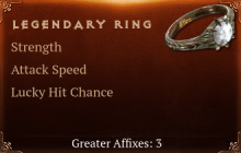 Legendary Ring[STR(Greater),ATKSPD(Greater),LHC(Greater)]