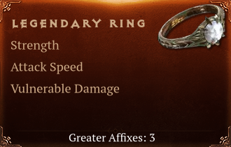 Legendary Ring[STR(Greater),ATKSPD(Greater),DMG_Vulnerable(Greater)]