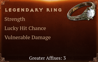 Legendary Ring[STR(Greater),LHC(Greater),DMG_Vulnerable(Greater)]