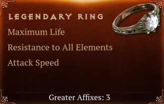 Legendary Ring[Life(Greater),ResistAll(Greater),ATKSPD(Greater)]