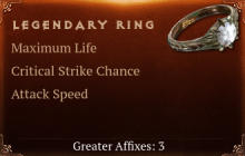 Legendary Ring[Life(Greater),Crit(Greater),ATKSPD(Greater)]