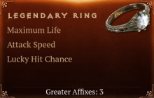 Legendary Ring[Life(Greater),ATKSPD(Greater),LHC(Greater)]