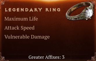 Legendary Ring[Life(Greater),ATKSPD(Greater),DMG_Vulnerable(Greater)]