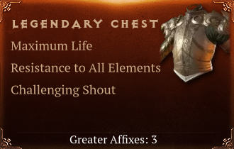 Legendary Chest[Life(Greater),ResistAll(Greater),ChallengingShout(Greater)]