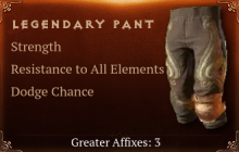 Legendary Pant[STR(Greater),ResistAll(Greater),Dodge(Greater)]