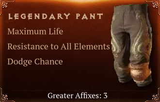 Legendary Pant[Life(Greater),ResistAll(Greater),Dodge(Greater)]