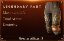 Legendary Pant[Life(Greater),TA(Greater),DEX(Greater)]