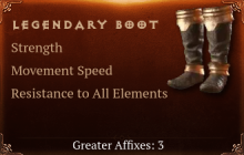 Legendary Boot[STR(Greater),MS(Greater),ResistAll(Greater)]