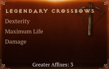 Legendary Crossbows[DEX(Greater),Life(Greater),DMG(Greater)]