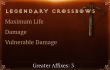 Legendary Crossbows[Life(Greater),DMG(Greater),DMG_Vulnerable(Greater)]