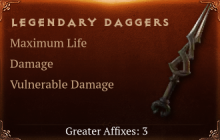 Legendary Daggers[Life(Greater),DMG(Greater),DMG_Vulnerable(Greater)]