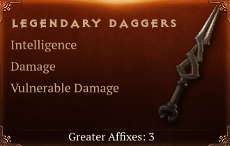 Legendary Daggers[INT(Greater),DMG(Greater),DMG_Vulnerable(Greater)]