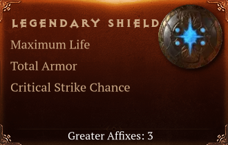 Legendary Shield[Life(Greater),TA(Greater),Crit(Greater)]