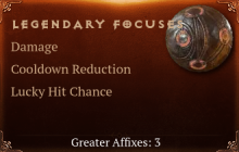 Legendary Focuses[DMG(Greater),CDR(Greater),LHC(Greater)]