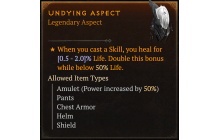 Undying Aspect [Max Roll]