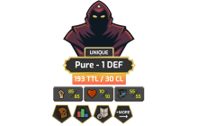 Pure - 1 DEF | TTL: 193 | CL: 30 [85 STR | 10 HP | 55 Fishing + MORE!]