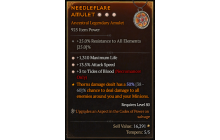 Legendary Amulet[Necromancer | *3 TidesOfBlood | *13.5 ATKSPD | *1310 Life]