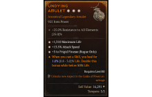Legendary Amulet[Rogue | *3 FrigidFinesse | *13.5 ATKSPD | *1310 Life]
