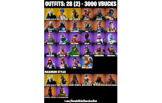 UNIQUE -  Ragnarok (Stage 6) ,  Blue Team Leader  [28 Skins, 3000 Vbucks, 18 Axes, 25 Emotes, 27 Gliders and MORE!]