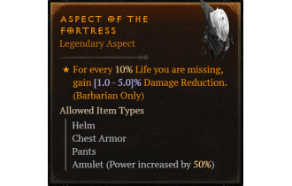 Aspect of the Fortress [Max Roll]