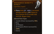 Breakneck Bandit's Aspect [Max Roll]