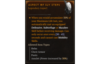 Aspect of Sly Steps [Max Roll]